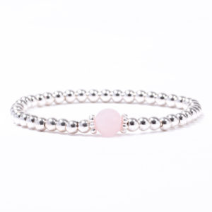 Silver & quartz rose