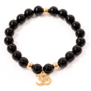 Onyx noir & OM doré